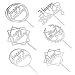 Happy Birthday Cake Topper Accessoires de Décoration,6 Style Topper de Gâteau Acrylique,Topper de Gâteau Glitter, Cupcake Topper Décorations de Gâteau Danniversaire pour Enfants et Adultes(Argent)