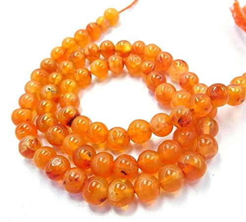 Cuentas de piedra natural cornalina de 5mm para sustituir abalorios sintéticos