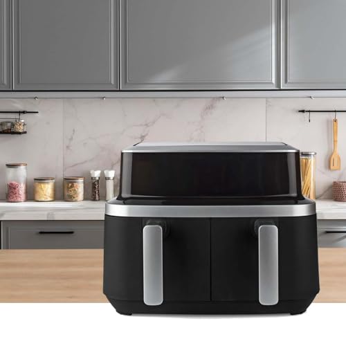 TronicXL DUO Heißluftfritteuse 2 Kammern Digital I Digitale Doppelkammer Heißluft Fritteuse Air Fryer mit Timer I 10 Programme I Friteuse I Dörrautomat I Display I Cool Touch – Bild 7