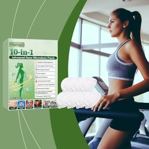 Amavheaf Moringa patchs,Berberine Patches 4Box 28pcs,Moringa 10-in-1 Advanced Nano Microdarts Patch,2026 New Professional Natural Skin Patches for Women and Men,for All Skin Types