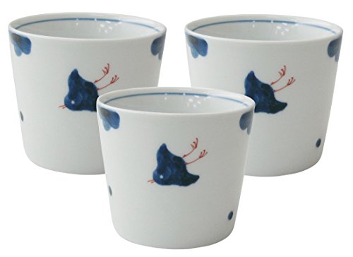 波佐見焼 光玉窯 ソバ千代口 3個入 千鳥 323751