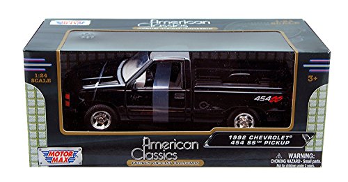 1992 Chevrolet Pickup SS 454 Negro Modelo 1:24 Motormax miniatura 4