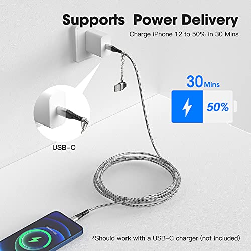 Apple Mfi Certified 2Pack Iphone 14/13 Fast Charger Usb Type C To Lightning Cable 6Ft Long Charging Cord For Iphone 14/13/12 Pro Max/Mini/X/Xs/Xr And Usb C Female To Usb A Male Adapter With Keychain #TOP2