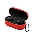 Hertbet Custodia per HOMSCAM Cuffie T2C 5.0 QCY Auricolari, Cover in Silicone Custodia Protettiva (Red)