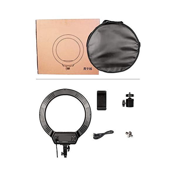 Gyubay Selfie Ringleuchte Selfie Artefakt 16-Zoll-Ring LED-Füllich Handy Echtzeit-Füllich für YouTube-Video-Selfie… – Bild 5