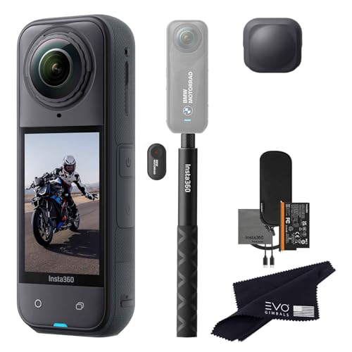 Insta360 X5 BMW Motorrad Limited Edition Basic Bundle-8K Waterproof 360 Action Camera with 1/1.28" 48MP Sensors, 8K 360 HDR Video, 72MP| Bundle Includes Action Invisible Selfie Stick, Lens Cap