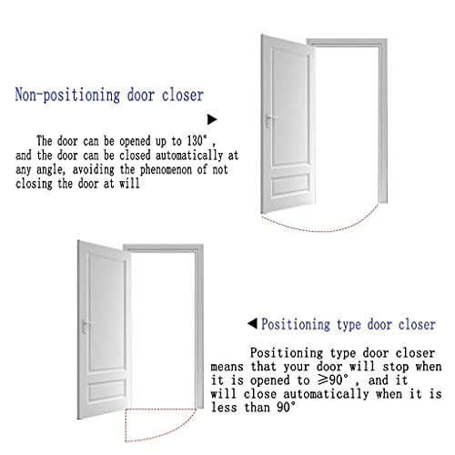 Fechos de porta de liga de alumínio ajustáveis comerciais leves, fechamento suave com fechos de port