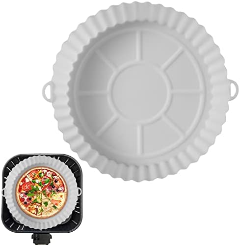 Vertvie 1/2pcs Silicone Pot for Ninjas Dual Air Fryer Reusable Air Fryer Liners Air Fryer Accessories Replacement Silicone Baking Tray Greaseproof Airfryer Basket Rack Accessories