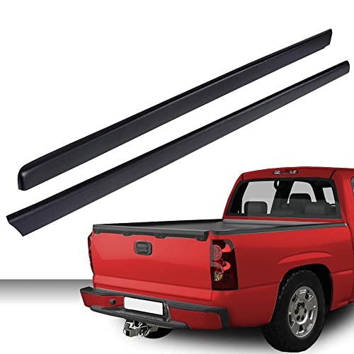PIT66 Truck Bed Rail Cap Compatible with Chevy Silverado/GMC Sierra 6.5Ft 1999 2000 2001 2002 2003 2004 2005 2006 2007 Rail Caps Panel Top Protector 2 Pcs Left & Right