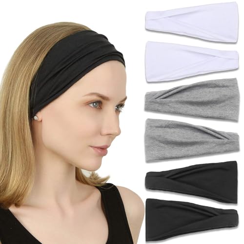 IVARYSS Women's Non-Slip Stretch Headbands (6 Pack)