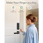 Philips Fingerprint Keyless Entry Door Lock, Electronic Door Lock with Touchscreen, Long-Lasting Battery, Auto Locking, One-Time Code, Keypad Deadbolt, One-Touch Locking, Matte Black - Image 2