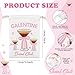 Sanwuta 12 Pcs Galentines Day Gifts Bags Valentines Day Gifts for Galentines Gang Party Favors Pink Bow Martini Party Supplies Social Club Drawstring Bag for Women Friend Bestie Celebration Decoration