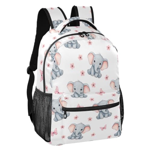 Sac à dos d'école éléphant blanc taille M pour enfants idéal pour les sorties - 2
