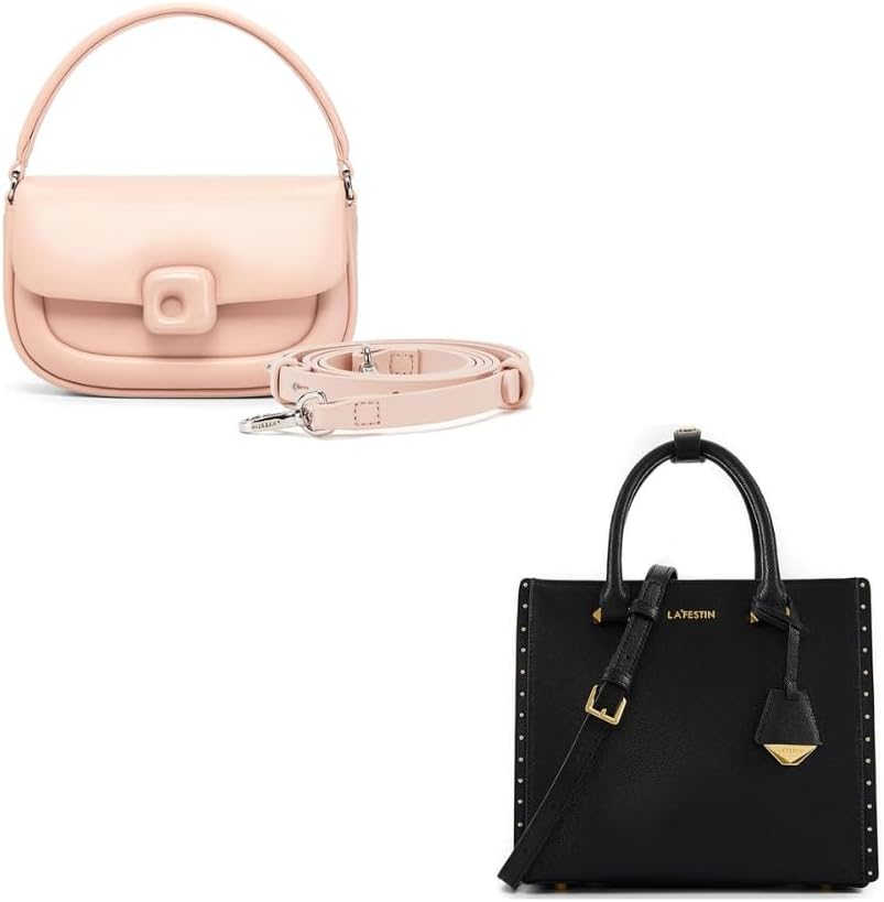 LAFESTIN Split Leather Crossbody Bags For Women With Adjustable Strap And Handle Versatile Womens Purses And Handbags