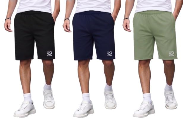 Men's Solid Shortswith Zip Pocket,Boxer Shorts,Gym & Sports Wear, Regular-picture-38