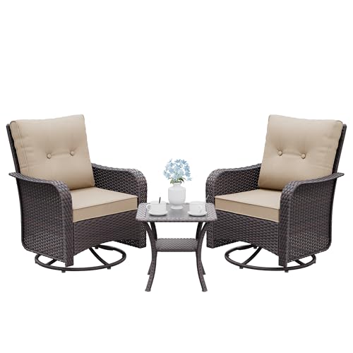 Gotland Outdoor Swivel Chair Set