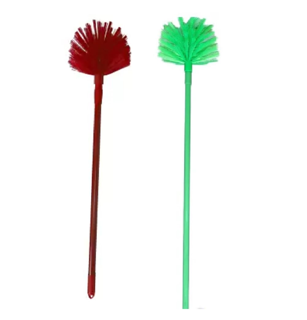 QinPin Adjustable Jala Cleaning Brush 5 Feet Lightweight Telescopic Handle for Ceiling Fans Walls Corners and Hard Spots Dust Removal Pack of 2-image-7