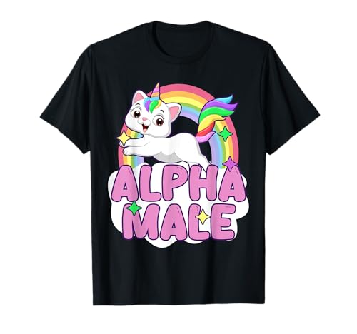 Cute Cat Unicorn Funny Alpha Male T-Shirt