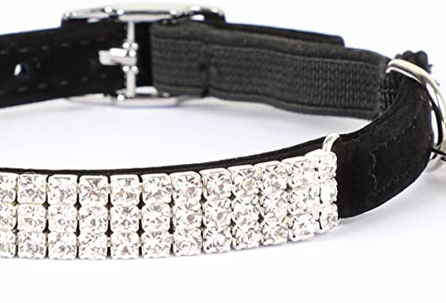 Hapee Cat Collar, Dog Collar, [Bling Rhinestones Desgin],Pu Leather With Pendant Adjustable,Kitten Collars, Puppy Collars With Bell #TOP2