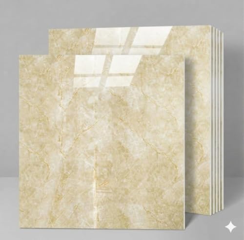 Image of WALLVEAR UV Marble Wall Panel 2x2 Ft PVC High Gloss Sheet, Pack of 8