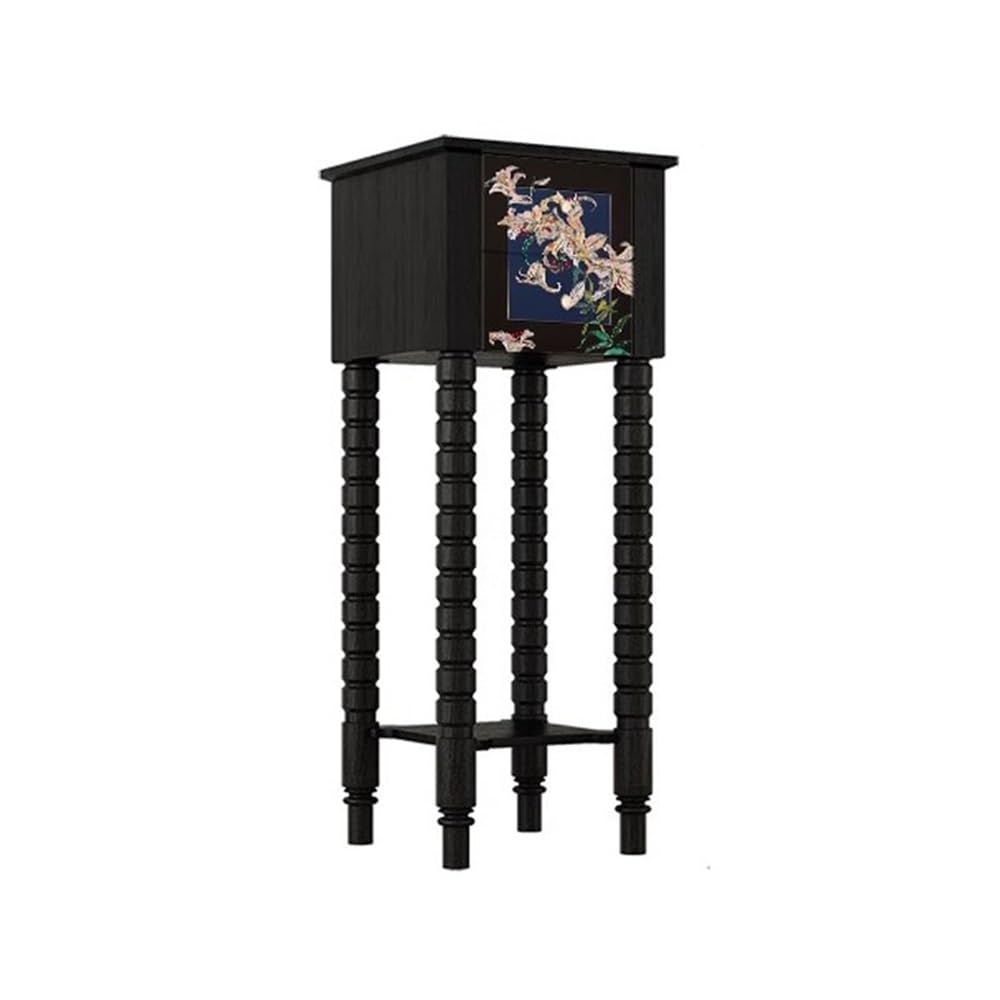 ZENY896V Home French Vintage Style High Leg Display Bonsai Base, with Drawer Home Decorative Wood Rack Decor