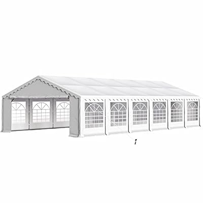 Sophia & William Party Tent 20x40 ft, Outdoor Canopy Carpas Para Fiestas Heavy Duty, Large Waterproof Patio Event Wedding Tent White with Sidewalls Walls for Backyard