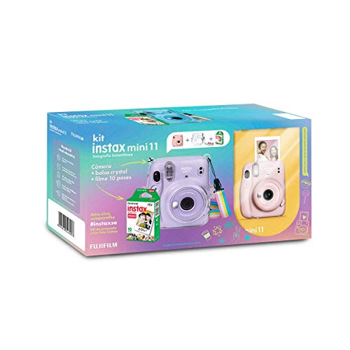 Kit Câmera Instax Mini 11 Fujifilm do Brasil - Rosa Bolsa