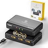 Risoluzione 8K/60Hz: questo splitter supporta 8K@60Hz, 4K@120Hz, 1080p@240Hz, supporta anche HDMI 2.1 (8K), HDCP 2.3, HDR10, HDR10+, Dolby Vision, 3D, CEC, oltre a audio surround 7.1 e 48 Gbps. Nota: si consiglia di utilizzare il cavo HDMI ad altissima velocità inferiore a 5 m (non incluso).