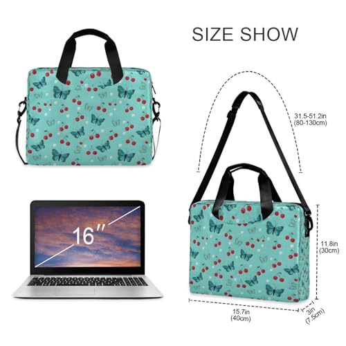 Bolso para laptop con diseño mariposas y cerezas miniatura 5