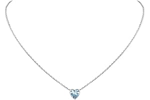 Suplight Sterling Silver Birthstone Crystal Necklace for Girls