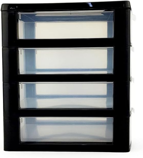 Gaveteiro Peq Com 4 Gavetas Preta Nitronplast Preto