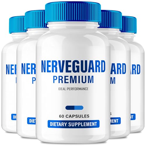 Nerve Guard Premium Pills for Neuropathy, NerveGuard Advanced Nerve Health Supplement Pills - Maximum Strength, All Natural Healthy Circulation & Stable Levels, Nerve Guard Reviews (5 Pack)