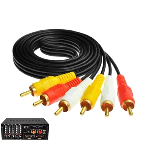 JINGLING - Cable de audio estéreo, cable de audio de 3,5 mm, cable de vídeo de 3,5 mm, cable de audio estéreo, cable compuesto de alta velocidad de 6 pines, accesorios de audio para MP3, ordenador y