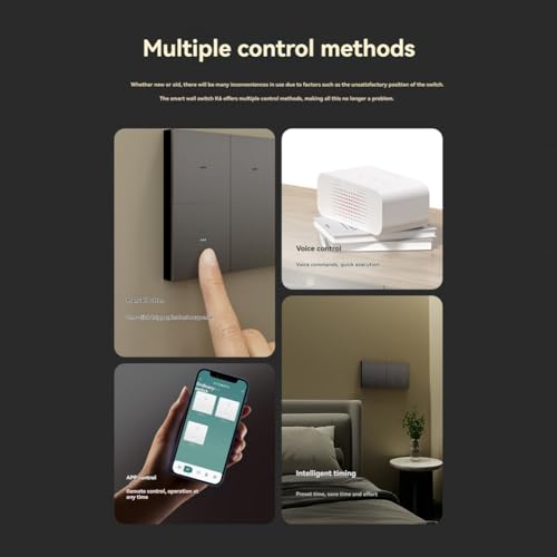 Interruptor de pared elegante de aleación de aluminio Tuya Zigbee con botón 5