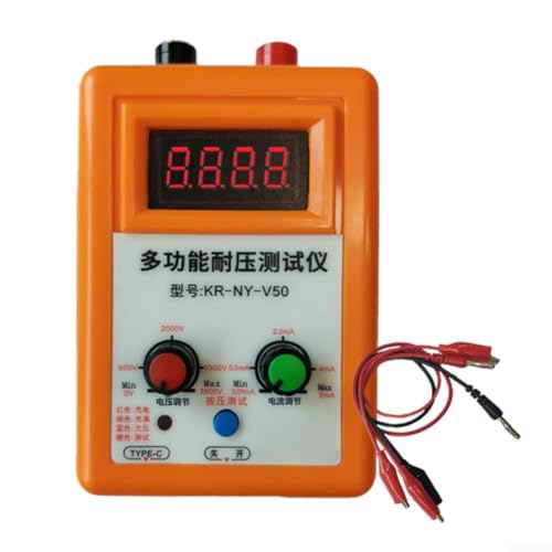 Probador de voltaje IGBT y MOSFET DC Withstand con salida ajustable de 0-3700 V, pantalla digital, interfaz de carga tipo C, características de seguridad de sobretemperatura, cable de abrazadera doble