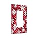 Christmas Theme Snowflake Pattern Red Background Decorative Outlet Covers 1 Gang Single Rocker Light Switch Cover Plate Wall Plates GFCI Faceplate for Home Living Room Decor