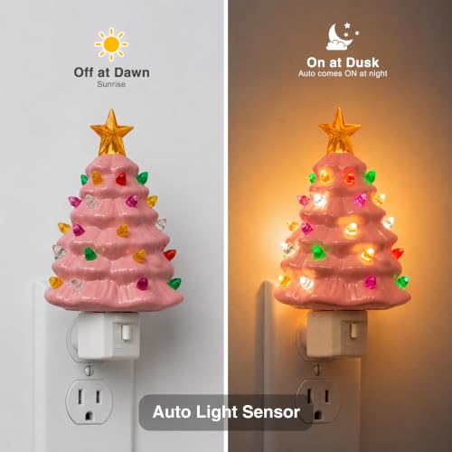 Image of JandCase Christmas Tree Night Light, 3000K Night Lights Plug into Wall