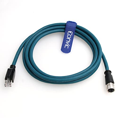 Eonvic M12 X Code 8 Pin Female to RJ45 Cat-7e High Flex Ethernet Cable for Cognex Industrial Camera (15M) - Image 2
