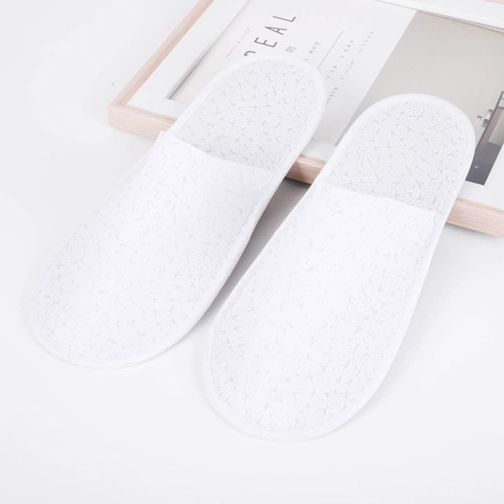 GLEAVI 10pairs Disposable Non- Slippers for Hotel Guests Closed Toe Spa Footwear Comfortable and Breathable Single Use Slippers for Home Beauty Salons and Travel