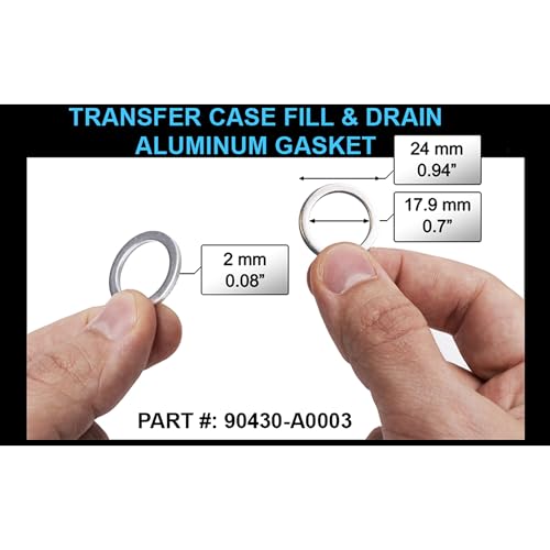 Image of Aluminium Oil Drain Plug Gaskets - Differential & Transfer Case Crush Washer for Leak Proof Sealing - Durable & Reliable Oil Plug Washer - Compatible with Toyota Lexus Scion (24 Pack)