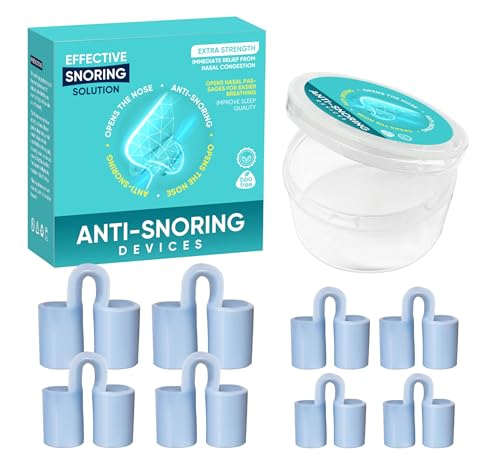 Anti Snoring Devices, 4 Sizes 8Pcs Silicone Reusable Nose Vents Nasal Dilators for Breathing, Comfortable & Effective Snoring Solution Helps Anti Snoring Nаsal for Nasal Breathing