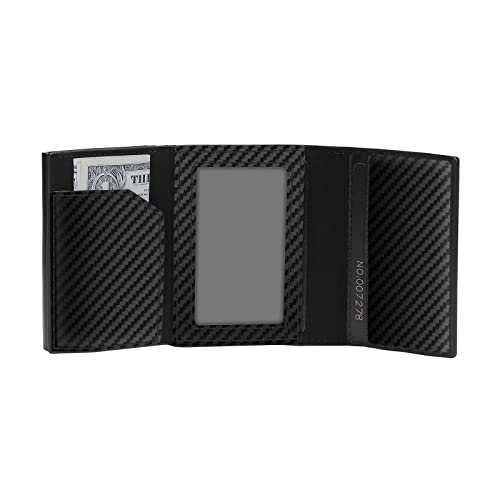 Atpylan Pop Up Credit Card Wallet, Leather Fiber Credit Card Holder For Women Men With Id Windows And Smart Airtag Wallet #TOP1