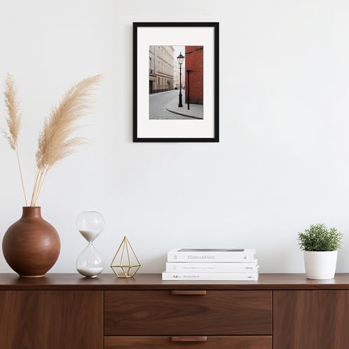 upsimples Bilderrahmen A4, Bilderrahmen Kinderzeichnungen A4，Leichter & dünner Rahmen Schwarz für Fotos, Bilder, Poster
