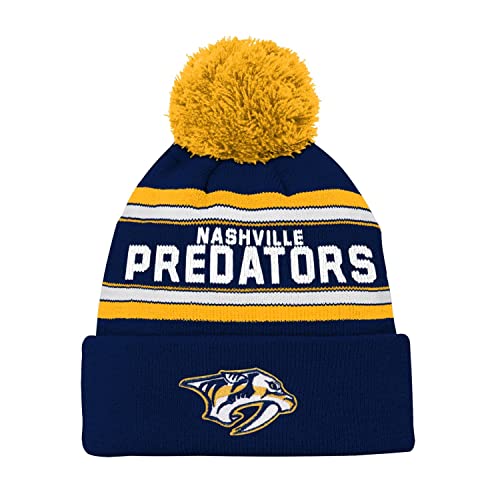 Bonnet d'hiver enfant jacquard cuff NHL Nashville Predators