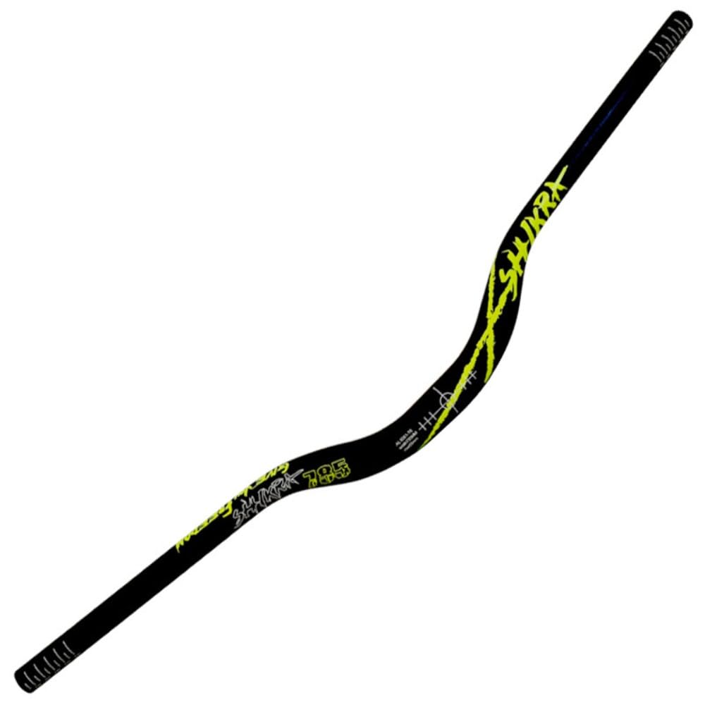 Manubrio per mountain bike da 31,8 mm, altezza di sollevamento 55 mm, in lega di alluminio XC/AM/MTB, 780 mm di larghezza, manubrio MTB (verde)