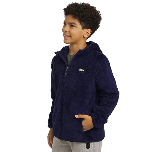 Eddie Bauer Unisex Kids Quest Plush High Pile Faux Sherpa Hooded Jacket