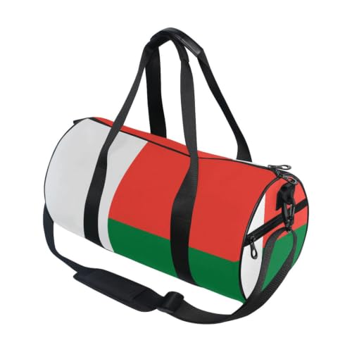 Bolsa de gimnasio ligera con bolsillo interior de la bandera de Madagascar