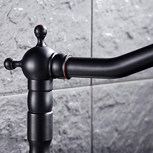 Robinet de cuisine haut noir mat mitigeur évier pivotant