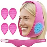 Wisdom Teeth Ice Pack Head Wrap Jaw Face Ice Pack with 4 Gel Packs for Wisdom Teeth Removal Extraction Toothache Pain Relief Facial Face Oral Surgery TMJ Tonsillectomy Recovery Cosmetic Procedure Gift
