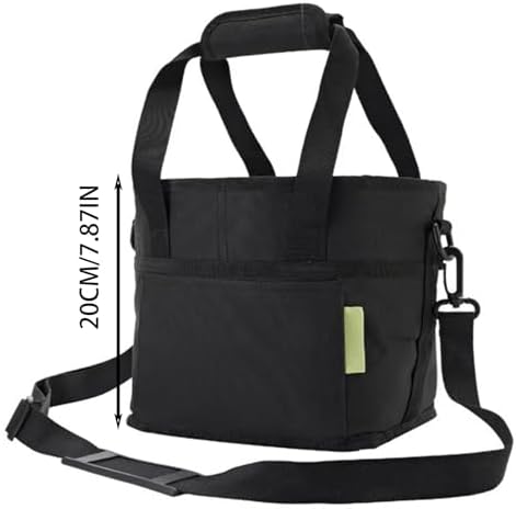 Family Size 4 Compartment Drink Bag, Multiple Tumbler Carrier Caddy with Adjustable Strap, Insulated Drink Bottle Carriers for Hiking Sports Family Outings (Black) - 2